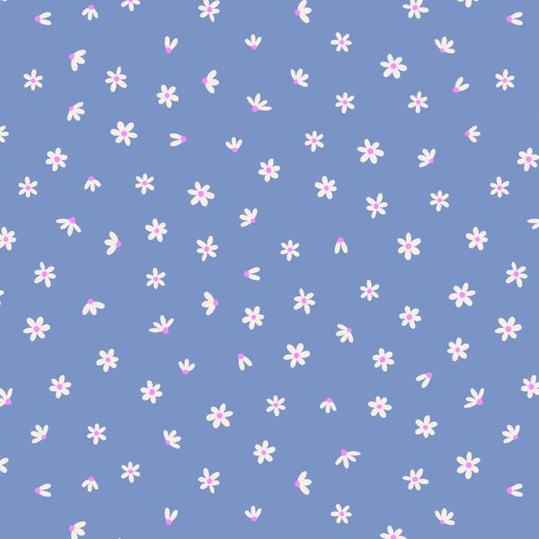 Woodland Daisies in Periwinkle