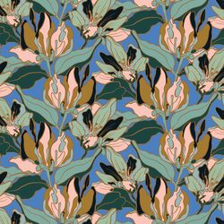 Lakeside Floral in Azure Blue