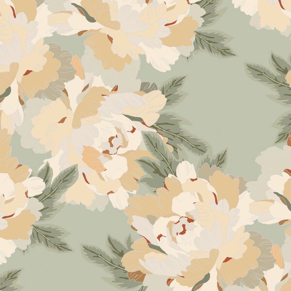 Wild Peonies in Sage