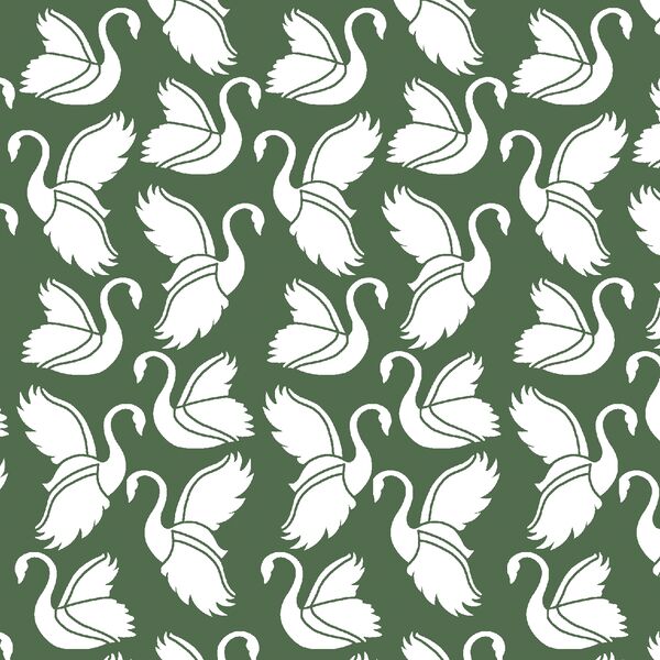 Swan Silhouette in Kale