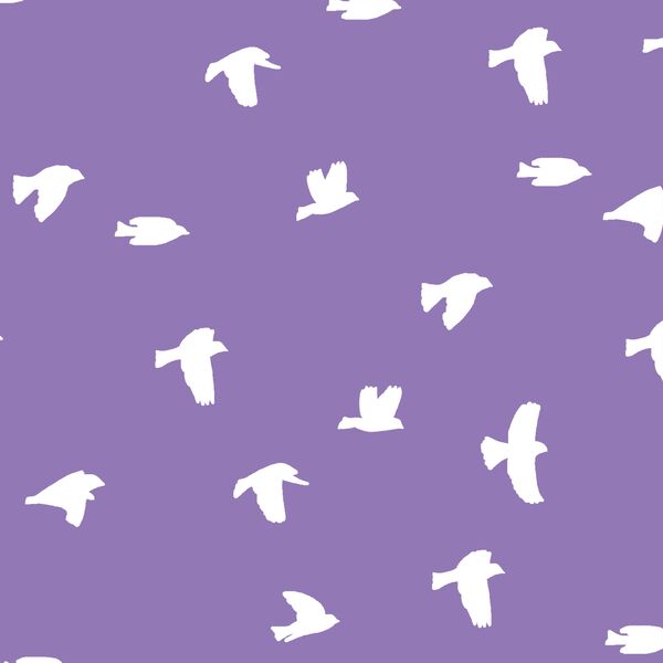 Flock Silhouette in Amethyst