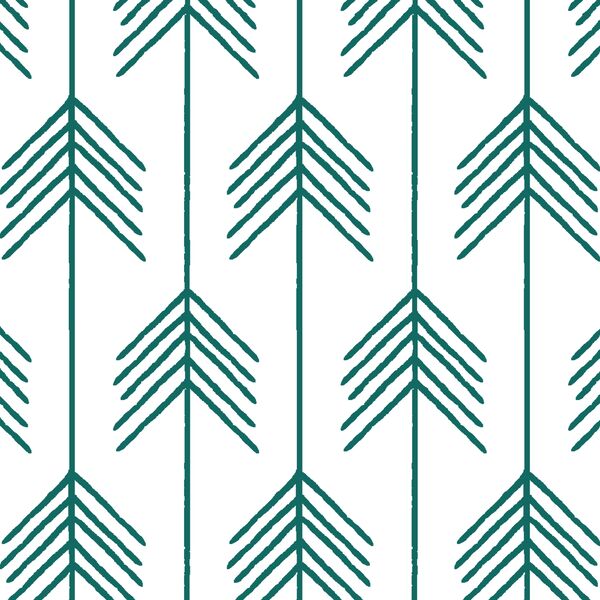 Vanes in Emerald on White