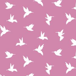 Hummingbird Silhouette in Wisteria