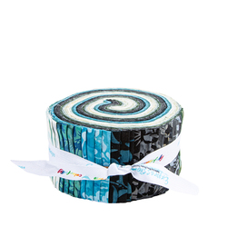 Expressions Batiks 2.5" Strip Roll in Holiday Charm Midwinter Teal