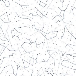 Star Charts in Midnight on White