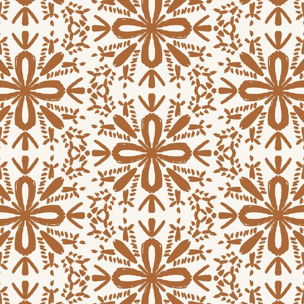 Snowflakes in Gingerbread on Ivory