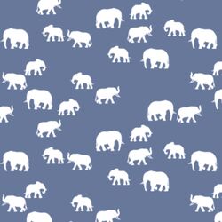 Elephant Silhouette in Azurite