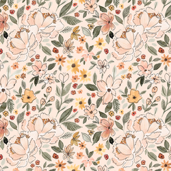Amelia Floral in Apricot
