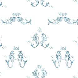 Mermaid Dance in Topaz on White