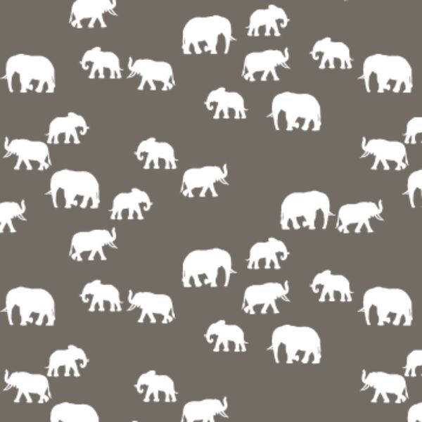 Elephant Silhouette in Stone