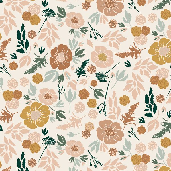 Forest Floral in Bone