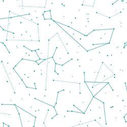 Star Charts in Seafoam on White