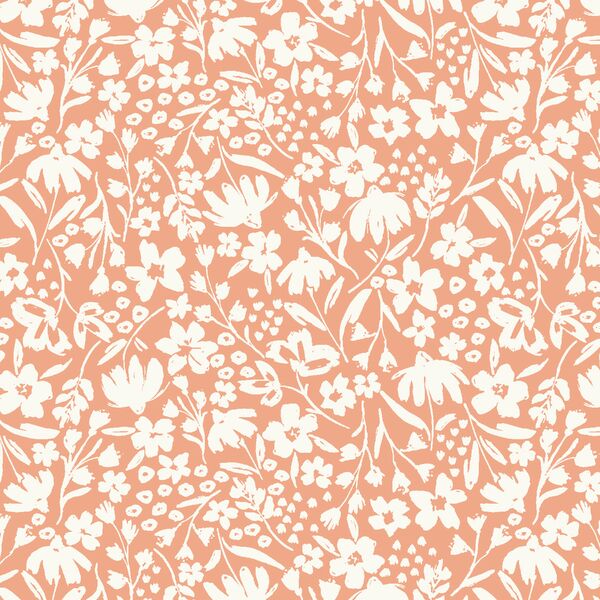 Spring Silhouette in Cream on Peach