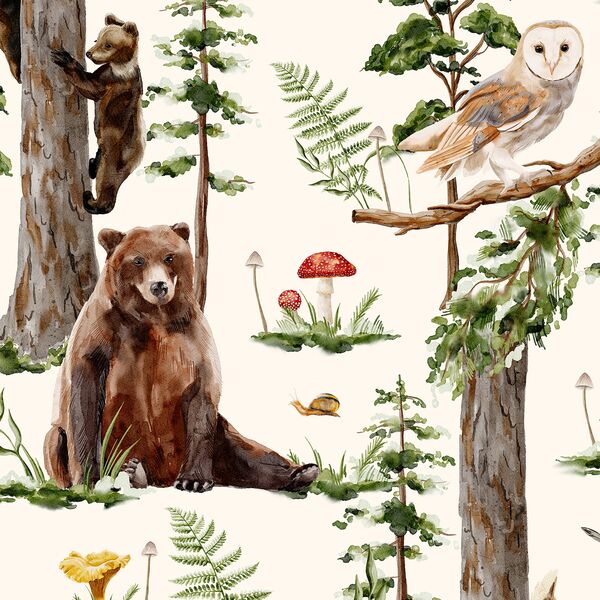 Large Forest Friends in Cream