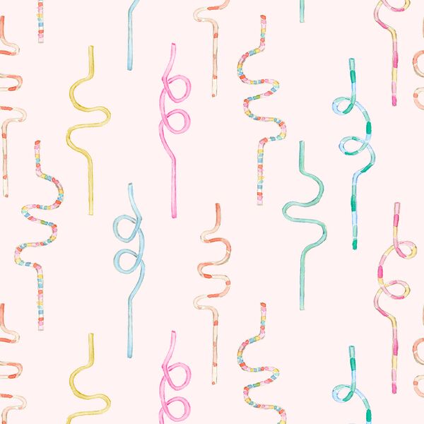 Large Twisty Straws in Pink