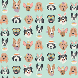 Easter Pups in Robins Egg Blue