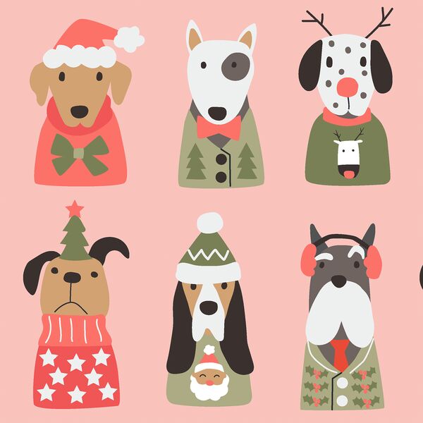 Large Holiday Pups in Candy Pink