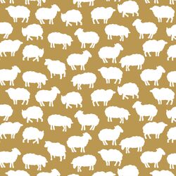Sheep Silhouette in Marigold