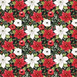 Little Holiday Floral in Midnight