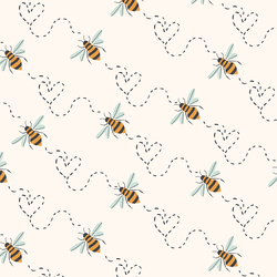 Honey Bee in Cream