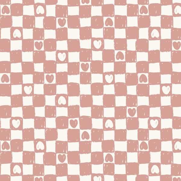 Painted Checks in Prehistoric Pink