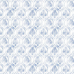 Floral Stamp in Blue