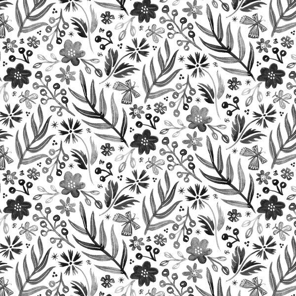 Flutter Floral in Pewter