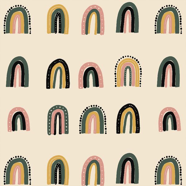 Groovy Rainbow in Cream