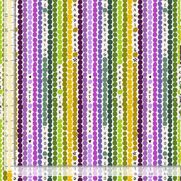 Beaded Stripe in White