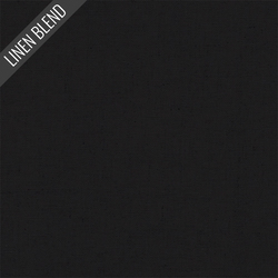 Linen Blend Solid in Caviar