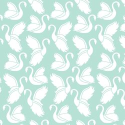 Swan Silhouette in Aloe