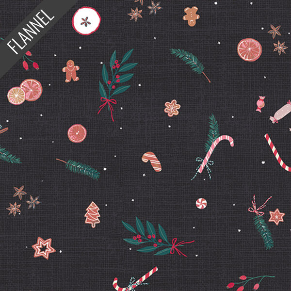 Christmas Potpourri Flannel in Wintertale