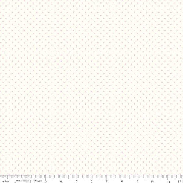 Swiss Dot in Baby Pink on Le Crème