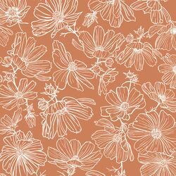 Floral Sketch in Caramel