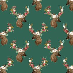 Little Autumn Deer in Moss Green