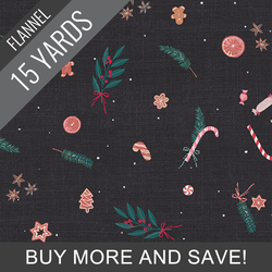 Christmas Potpourri Flannel in Wintertale - 15 Yard Bolt