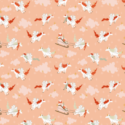 Unicorn Santa in Peachy Pink