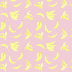 Yellow Bananas in Butterfly Pink