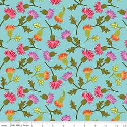 Thistles in Aqua