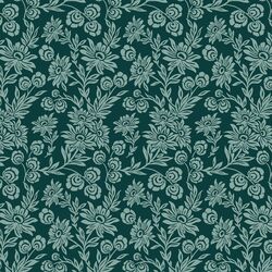 Little Handpicked Daisies in Emerald and Blue Haze