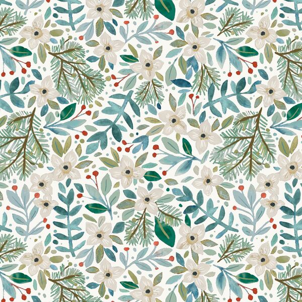 Alpine Floral in Snowdrop
