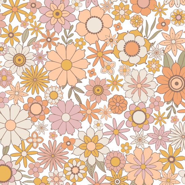 Far Out Floral in Groovy