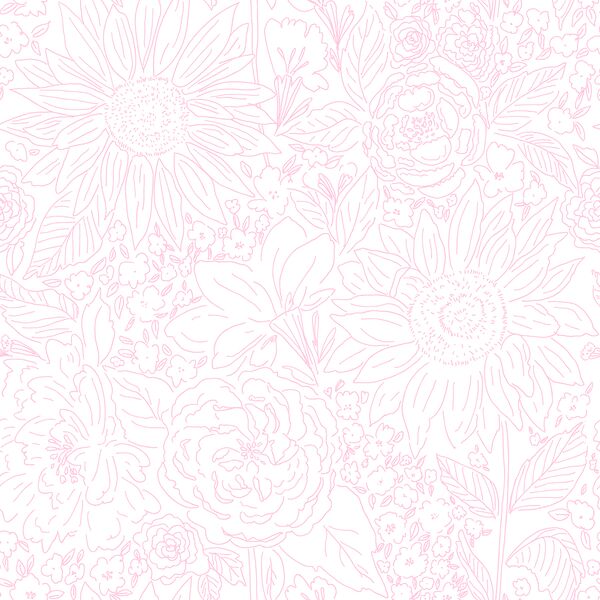 Paperie in Blooming Pink on White