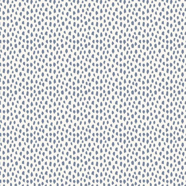 Painted Dot in Slate Blue on Alabaster