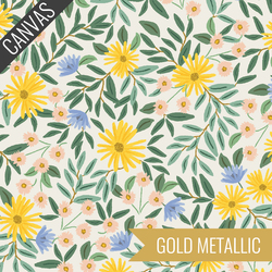 Daisy Fields Canvas in Cream Metallic