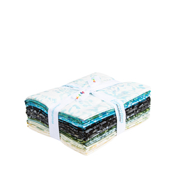 Expressions Batiks Fat Quarter Bundle in Holiday Charm Midwinter Teal