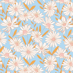 Daisy Fields in Autumn Sky