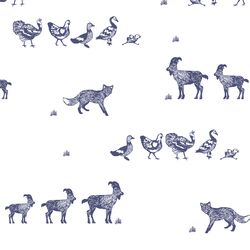 Forest Caravan in Indigo