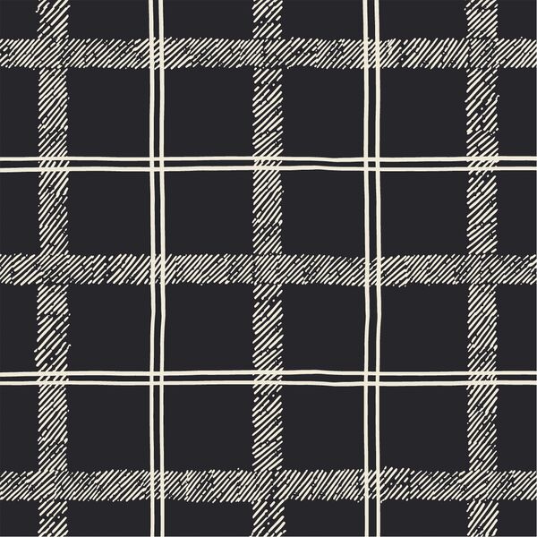 Large Textured Tartan in Charcoal