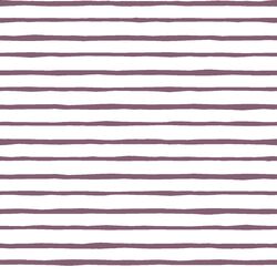 Artisan Stripe in Mulberry on White